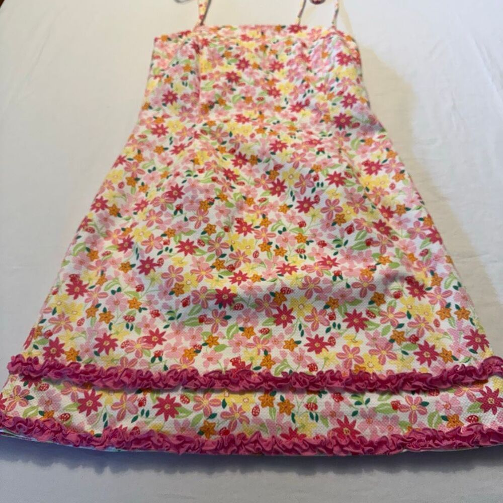 Lilly Pulitzer | Floral Fit & Flare Sundress| Tie Strap Smocked Back | Size 4